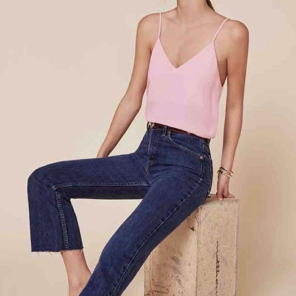 Reformation Coco top in soft pink